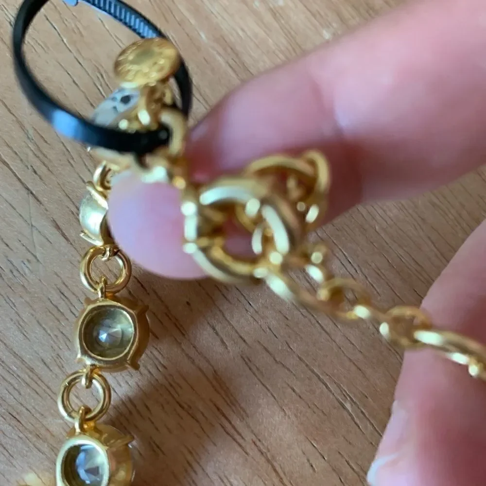 J Crew Pearl and crystal floral statement necklace